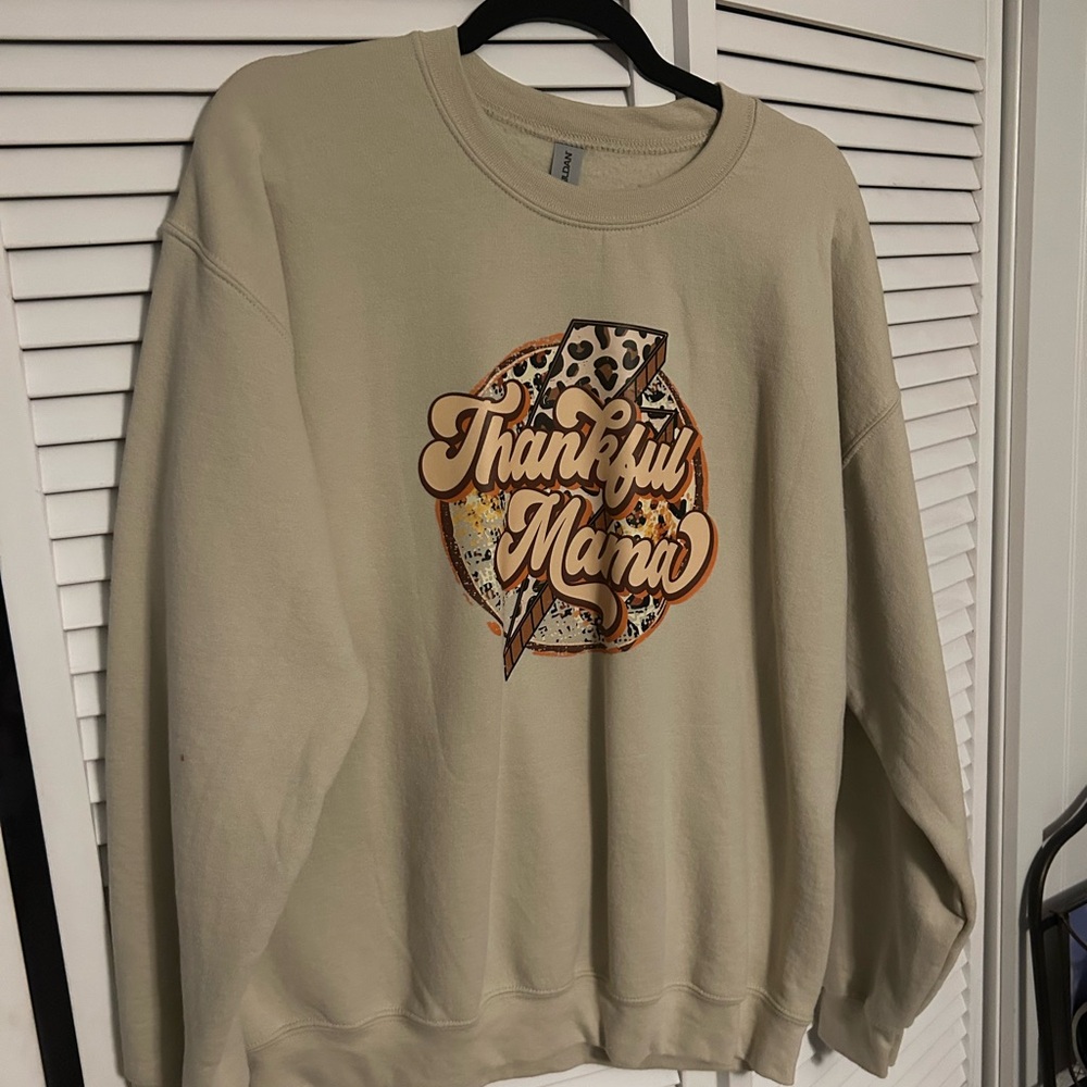 Beige Graphic Sweater